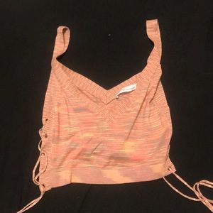 BCBG crop top with side tie